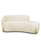 Sofá 3 Lugares Orgânico 180cm Morgan Pé Aço Dourado Bouclê D0