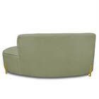 Sofá 3 Lugares Orgânico 180cm Morgan Pé Aço Dourado Bouclê D0