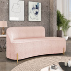 Sofá 3 Lugares Orgânico 180cm Morgan Pé Aço Dourado Bouclê D0