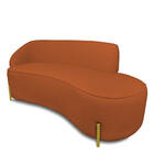 Sofá 3 Lugares Orgânico 180cm Morgan Pé Aço Dourado Bouclê D0