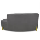 Sofá 3 Lugares Orgânico 180cm Morgan Pé Aço Dourado Bouclê D0