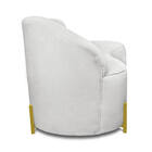 Sofá 3 Lugares Orgânico 180cm Morgan Pé Aço Dourado Bouclê D0