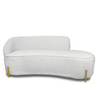 Sofá 3 Lugares Orgânico 180cm Morgan Pé Aço Dourado Bouclê D0