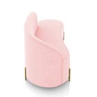 Sofá 3 Lugares Orgânico 180cm Morgan Pé Aço Lateral Dourado S