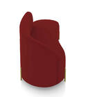 Sofá 3 Lugares Orgânico 180cm Morgan Pé Em Aço Dourado Veludo