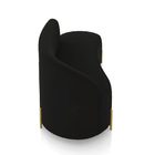 Sofá 3 Lugares Orgânico 180cm Morgan Pé Em Aço Dourado Veludo