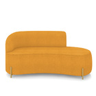 Sofá 3 Lugares Orgânico 180cm Pé Dourado Morgan Bouclê Mostar