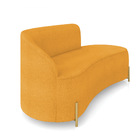 Sofá 3 Lugares Orgânico 180cm Pé Dourado Morgan Bouclê Mostar