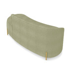 Sofá 3 Lugares Orgânico 180cm Pé Dourado Morgan Bouclê Pistac