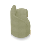 Sofá 3 Lugares Orgânico 180cm Pé Dourado Morgan Bouclê Pistac