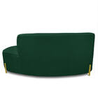 Sofá 3 Lugares Orgânico 180cm Pé Dourado Morgan Bouclê Verde