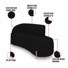 Sofá 3 Lugares Orgânico 180cm Pé Dourado Morgan Linho D03 - D