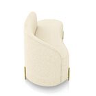 Sofá 3 Lugares Orgânico 180cm Pé Dourado Morgan Linho D03 - D