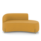 Sofá 3 Lugares Orgânico 180cm Pé Ferro Dourado Morgan Veludo