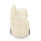 Sofá 3 Lugares Orgânico 180cm Pé Ferro Preto Morgan Bouclê Be