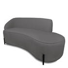 Sofá 3 Lugares Orgânico 180cm Pé Ferro Preto Morgan Bouclê D0