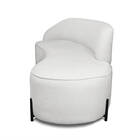 Sofá 3 Lugares Orgânico 180cm Pé Ferro Preto Morgan Bouclê D0