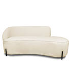 Sofá 3 Lugares Orgânico 180cm Pé Ferro Preto Morgan Bouclê D0