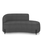 Sofá 3 Lugares Orgânico 180cm Pé Ferro Preto Morgan Bouclê Gr