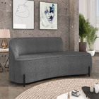 Sofá 3 Lugares Orgânico 180cm Pé Ferro Preto Morgan Bouclê Gr