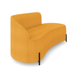 Sofá 3 Lugares Orgânico 180cm Pé Ferro Preto Morgan Bouclê Mo