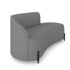 Sofá 3 Lugares Orgânico 180cm Pé Ferro Preto Morgan Linho D03