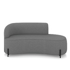 Sofá 3 Lugares Orgânico 180cm Pé Ferro Preto Morgan Linho D03