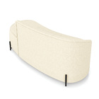 Sofá 3 Lugares Orgânico 180cm Pé Ferro Preto Morgan Linho D03