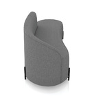 Sofá 3 Lugares Orgânico 180cm Pé Ferro Preto Morgan Linho Gra