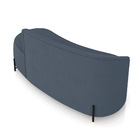 Sofá 3 Lugares Orgânico 180cm Pé Ferro Preto Morgan Suede - A