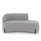 Sofá 3 Lugares Orgânico 180cm Pé Ferro Preto Morgan Suede - C