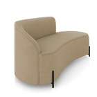 Sofá 3 Lugares Orgânico 180cm Pé Ferro Preto Morgan Suede - M