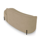 Sofá 3 Lugares Orgânico 180cm Pé Ferro Preto Morgan Suede - M