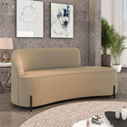 Sofá 3 Lugares Orgânico 180cm Pé Ferro Preto Morgan Suede - M