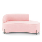 Sofá 3 Lugares Orgânico 180cm Pé Ferro Preto Morgan Suede - R