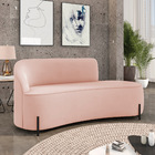 Sofá 3 Lugares Orgânico 180cm Pé Ferro Preto Morgan Veludo D0