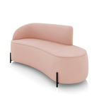 Sofá 3 Lugares Orgânico 180cm Pé Ferro Preto Morgan Veludo D0