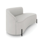 Sofá 3 Lugares Orgânico 180cm Pé Ferro Preto Morgan Veludo D0