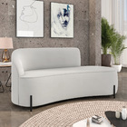 Sofá 3 Lugares Orgânico 180cm Pé Ferro Preto Morgan Veludo D0