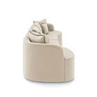 Sofá 3 Lugares Orgânico Living 210cm Mersa Veludo Bege K01 -