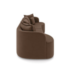 Sofá 3 Lugares Orgânico Living 210cm Mersa Veludo Marrom K01