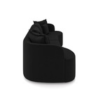 Sofá 3 Lugares Orgânico Living 210cm Mersa Veludo Preto K01 -