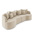 Sofá 3 Lugares Orgânico Living 250cm Mersa Veludo K01 - D'ros