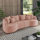 Sofá 3 Lugares Orgânico Living 250cm Mersa Veludo K01 - D'ros