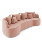 Sofá 3 Lugares Orgânico Living 250cm Mersa Veludo K01 - D'ros