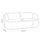 Sofá 3 Lugares Orgânico Sala De Estar Living 170cm Carmen F04