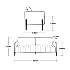 Sofá 3 Lugares Painita 184cm Cinza