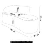 Sofá 3 Lugares Para Sala 180cm Orgânico Wendi Suede Azul Mari