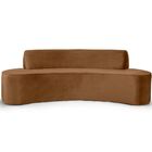 Sofá 3 Lugares Para Sala De Estar Bellus D02 Veludo Telha 210