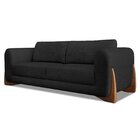 Sofá 3 Lugares Para Sala De Estar Djon Preto